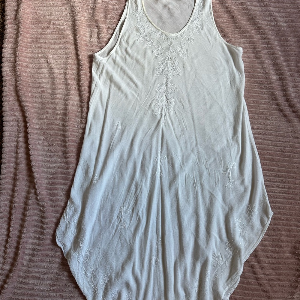 White Embroidered Women's Dress/Cover up